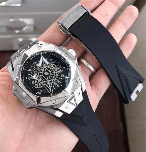 hublot silver watch